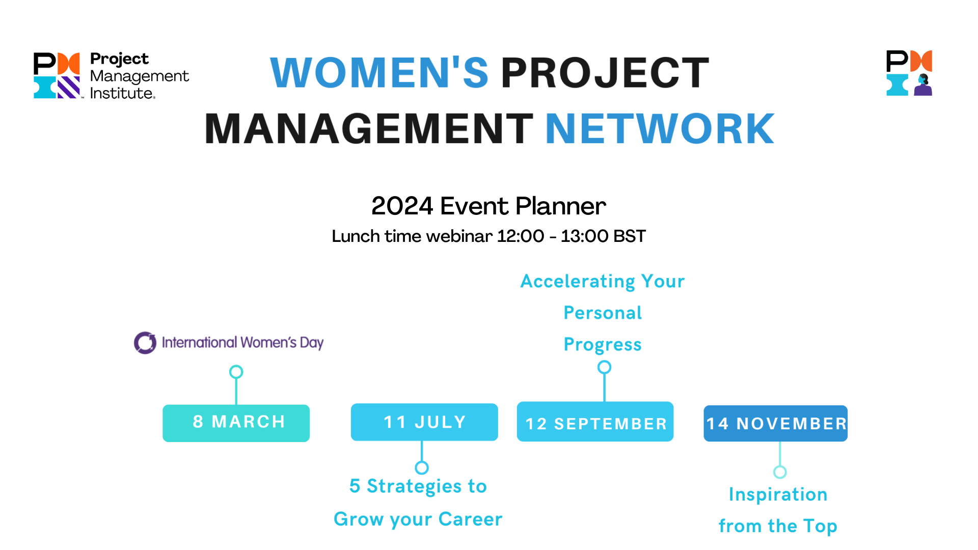PMI UK Webinar. Women’s Project Management Network: 5 Strategies to Grow YOUR Career. 11th July 2024