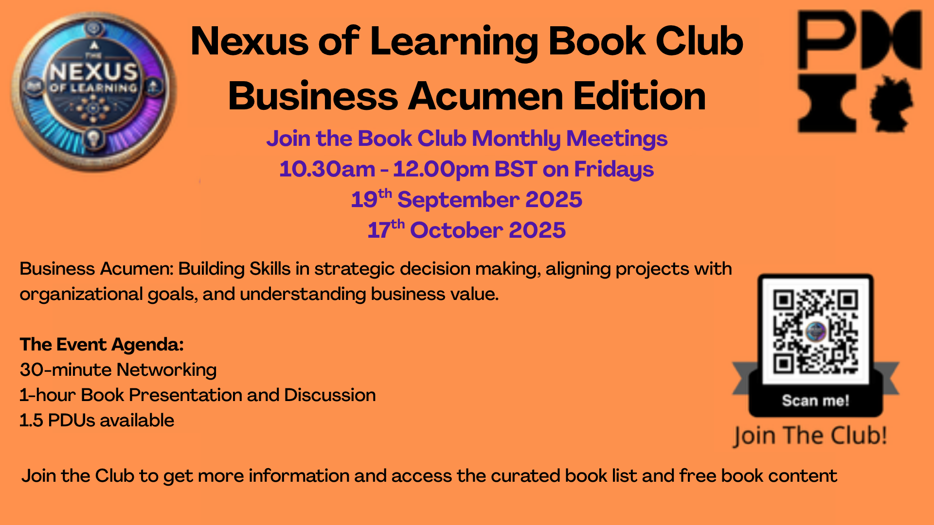 PMI English Book Club Meeting. 19th September 2025