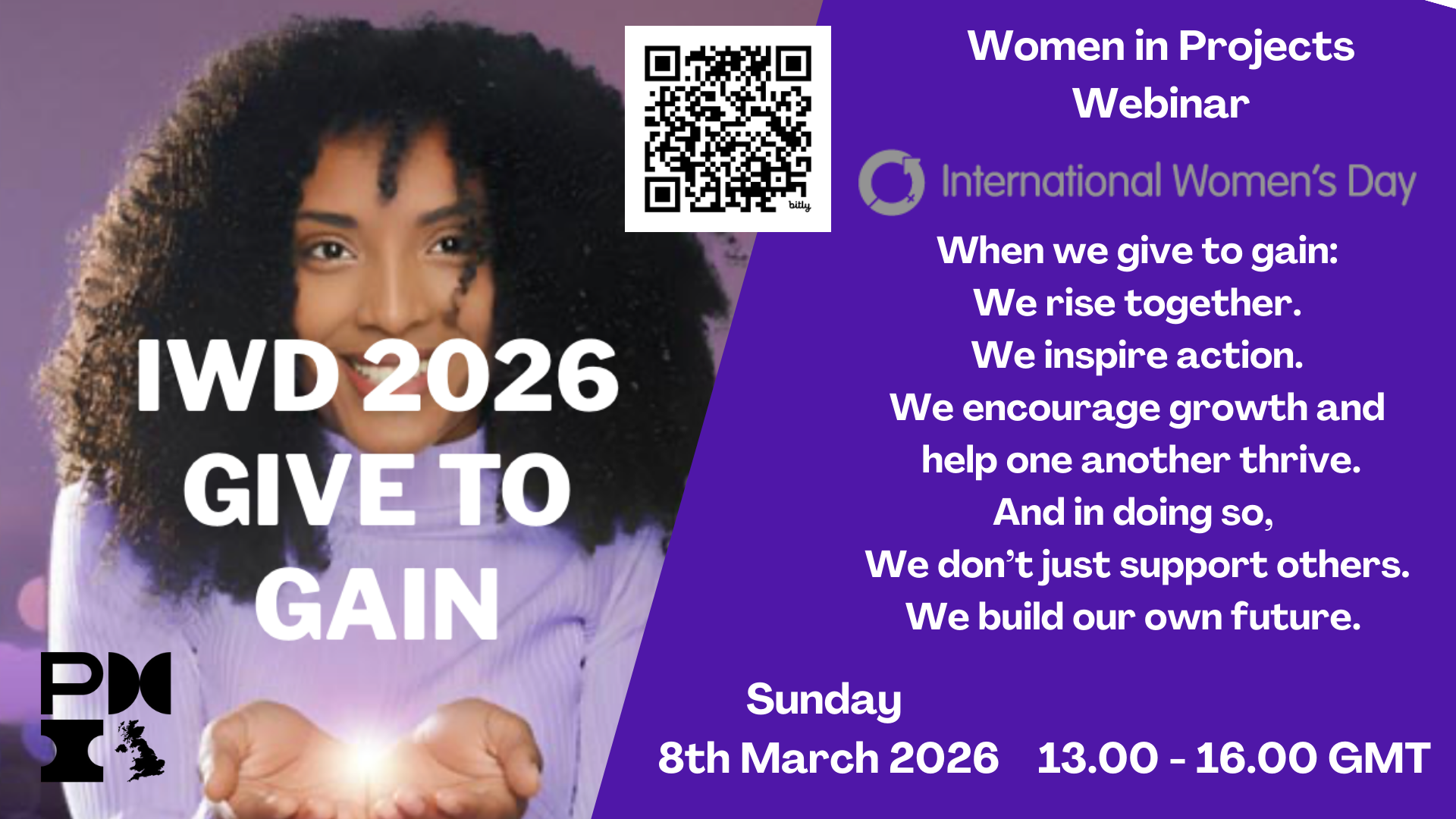 International Women’s Day 2026 – Give To Gain Webinar. Hosted by PMI Germany. 8th March 2026