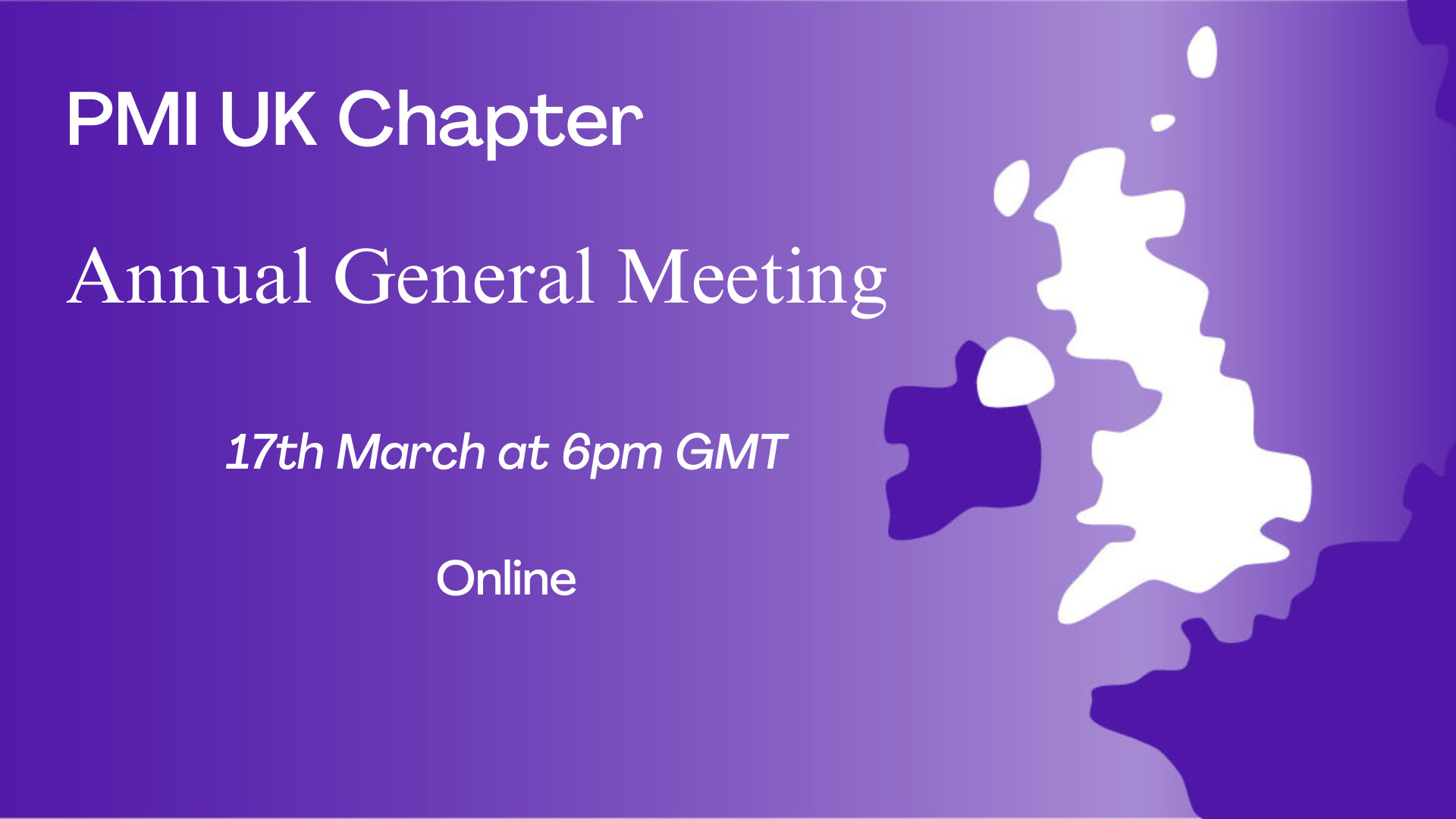 PMI UK Chapter Annual General Meeting. 17th March 2026