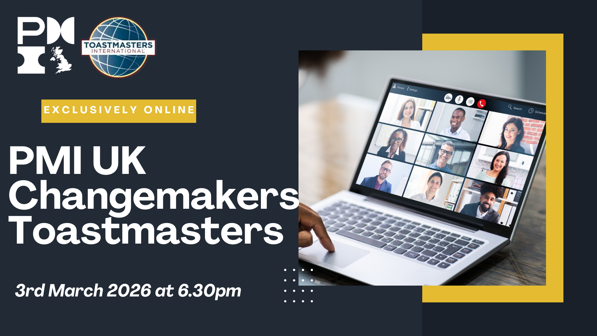 PMI UK Changemakers Toastmasters. 3rd March 2026
