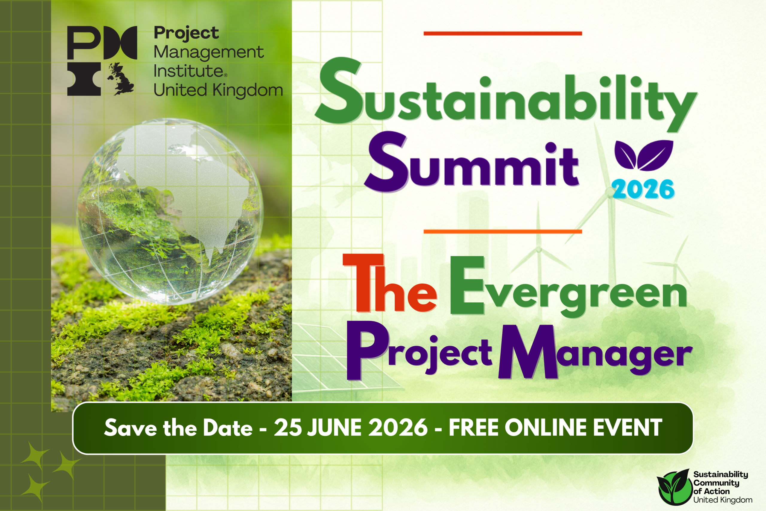SAVE THE DATE. PMI UK Sustainability Summit 2026. 25th June 2026