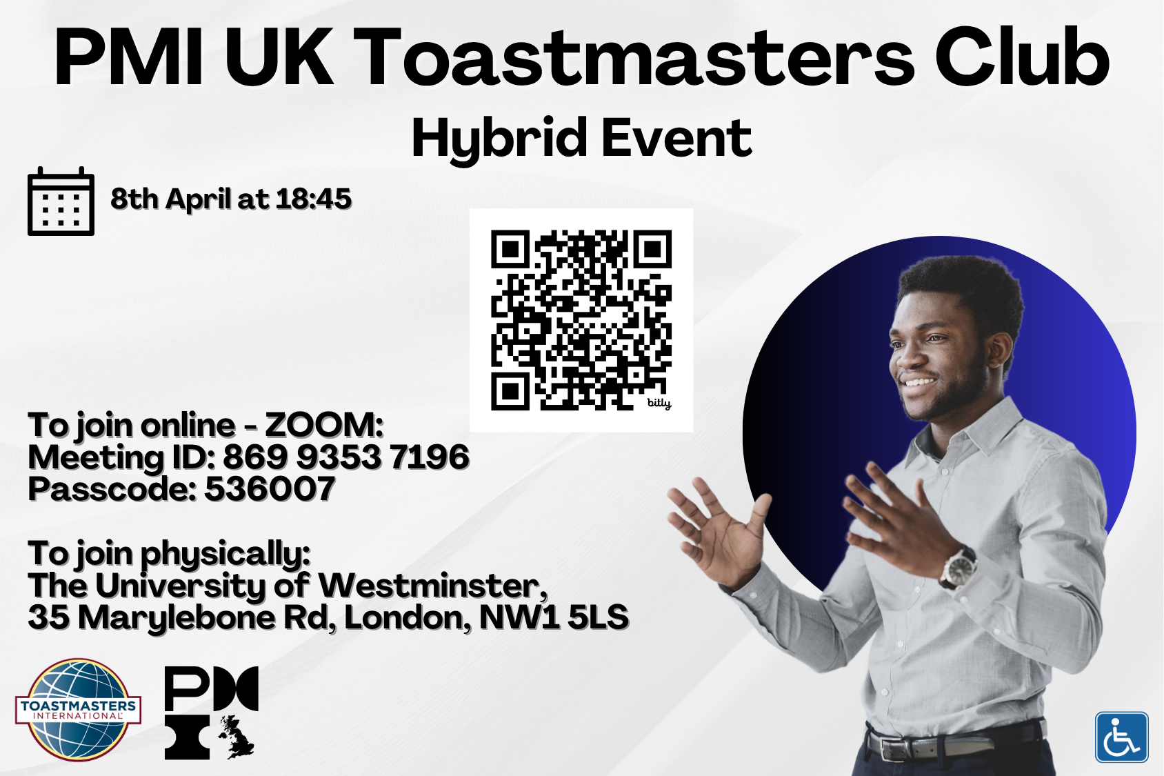 PMI UK Toastmasters. 8th April 2026
