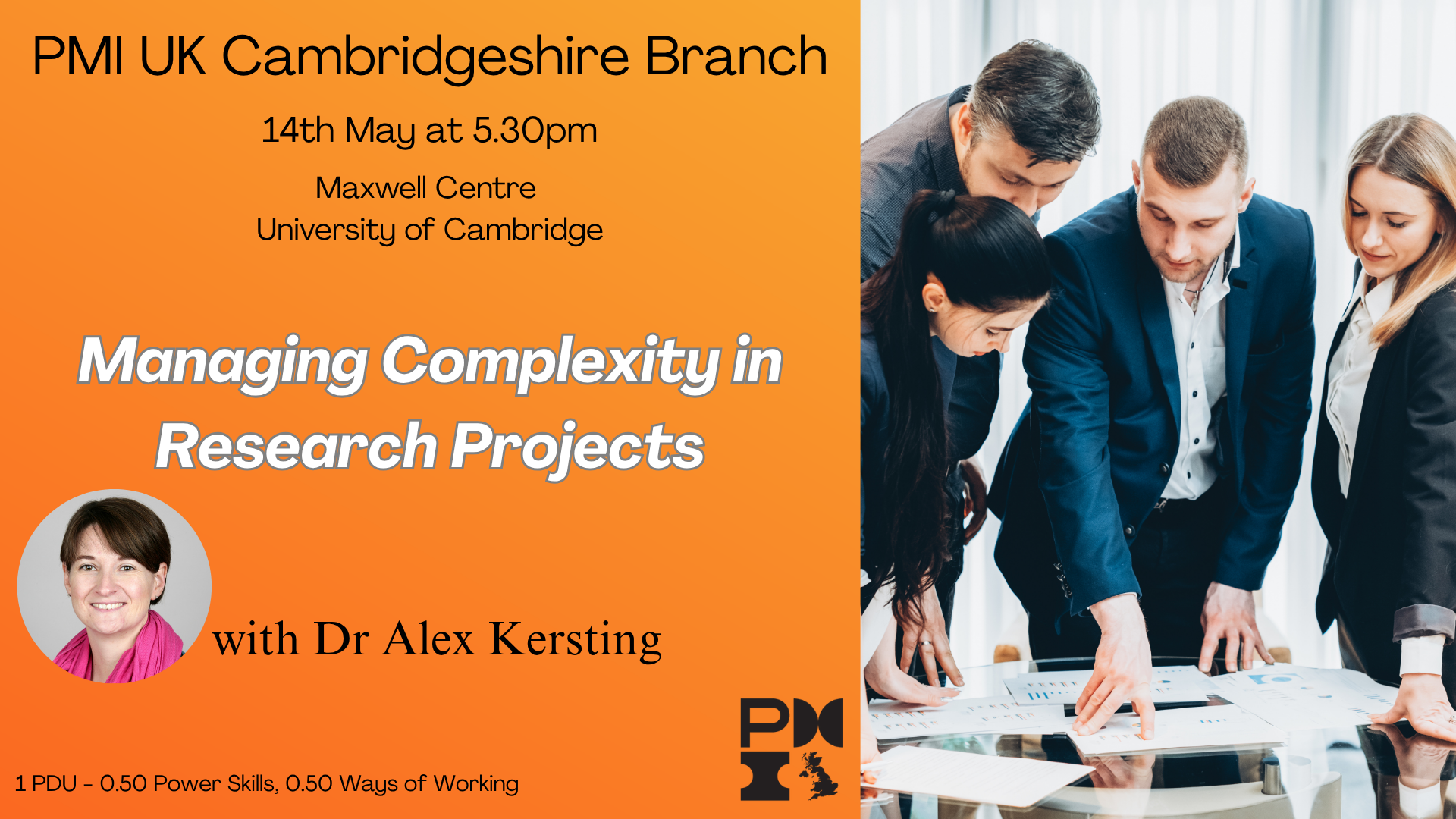 PMI UK Cambridgeshire Branch Event: Managing Complexity in Research Projects. 14th May 2026