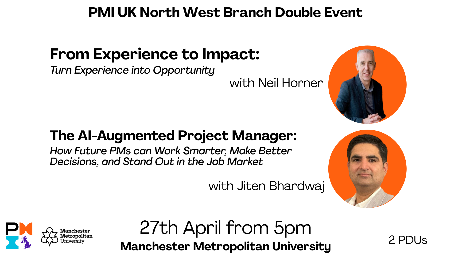 PMI UK North West Double Event. 27th April 2026