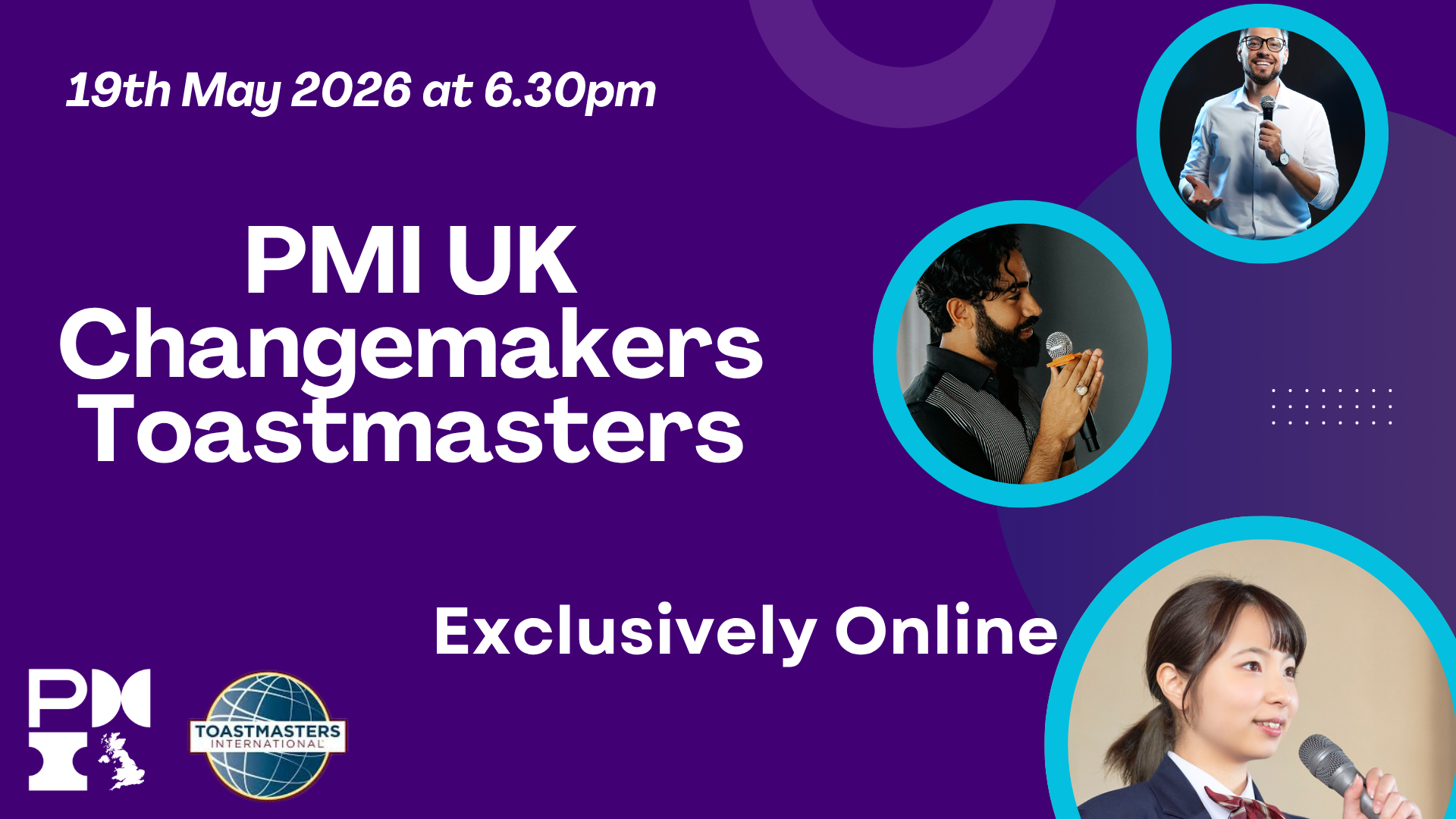 PMI UK Changemakers Toastmasters. 19th May 2026