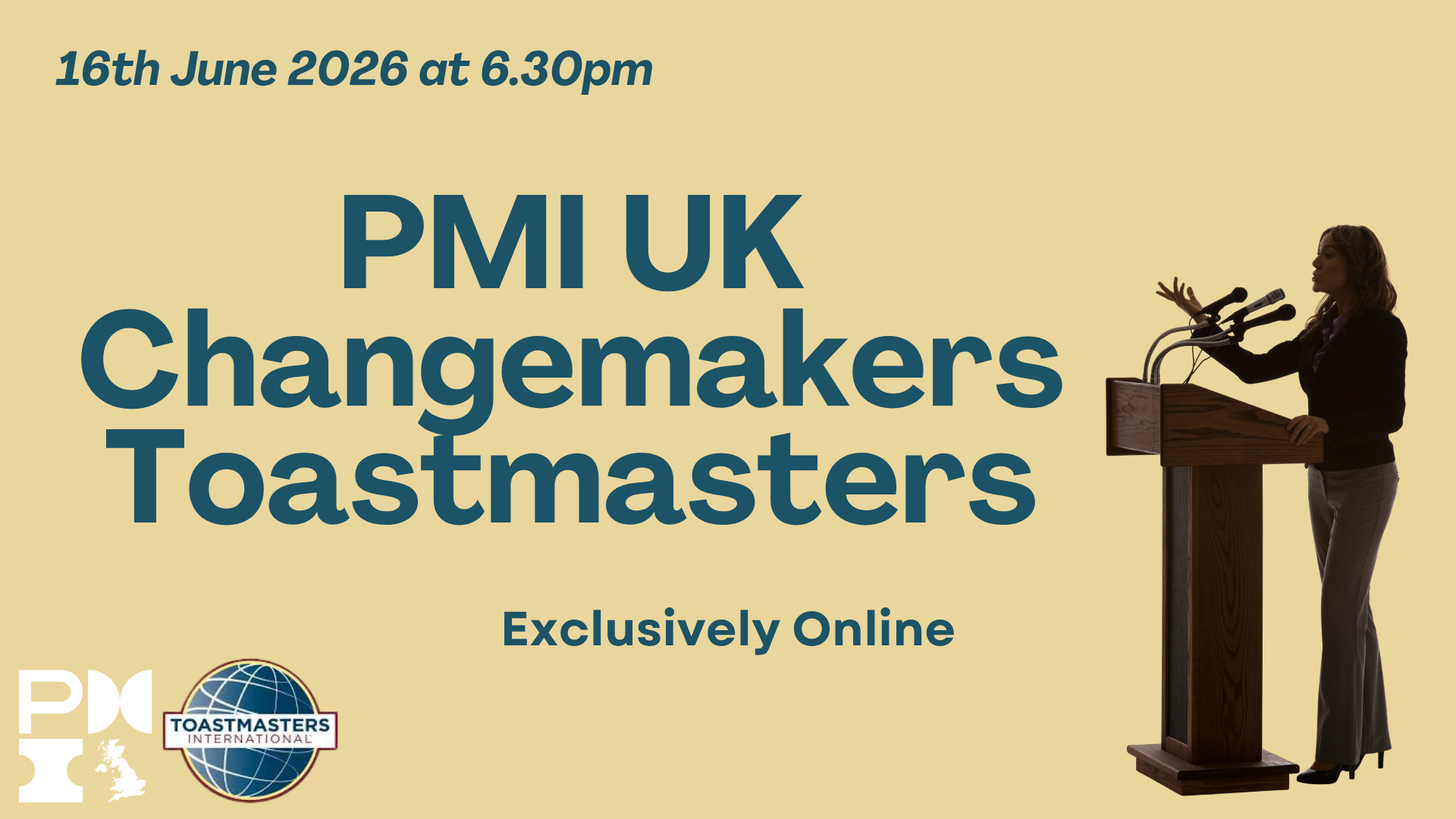 PMI UK Changemakers Toastmasters. 16th June 2026