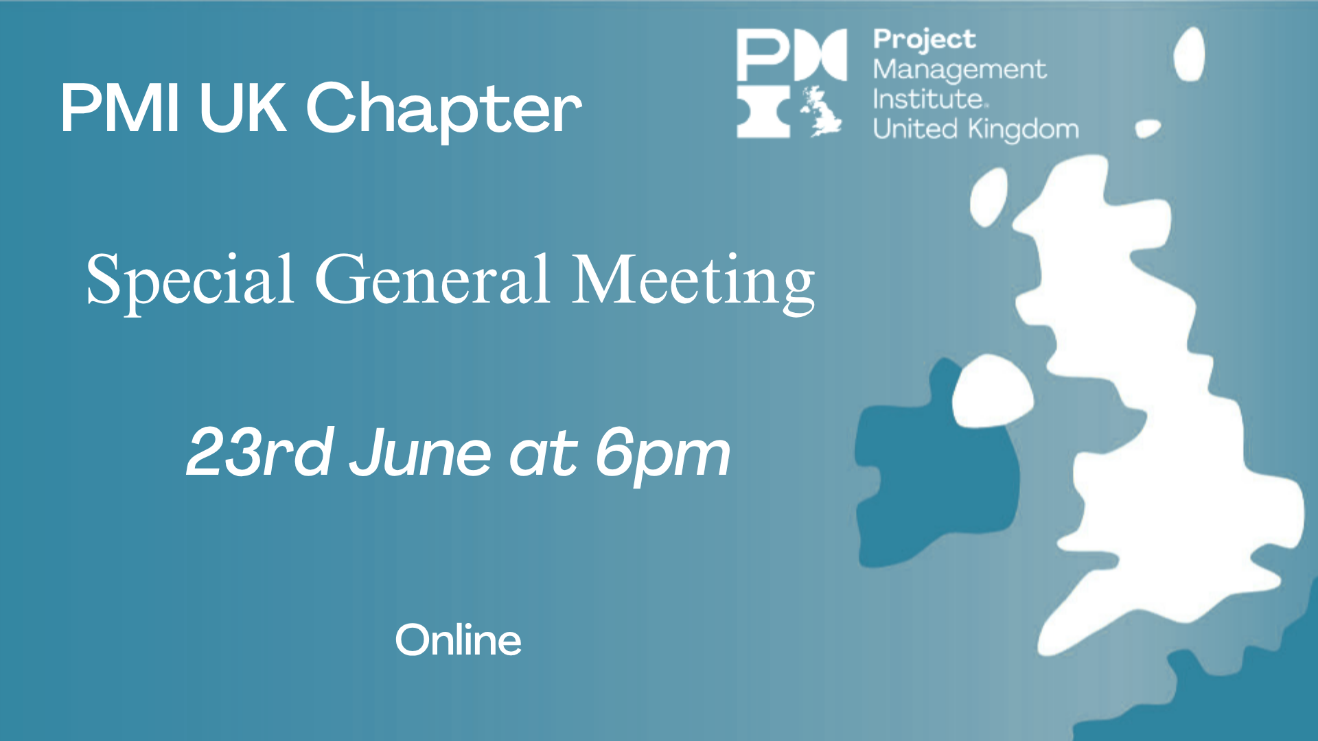 PMI UK Chapter Special General Meeting. 23rd June 2026