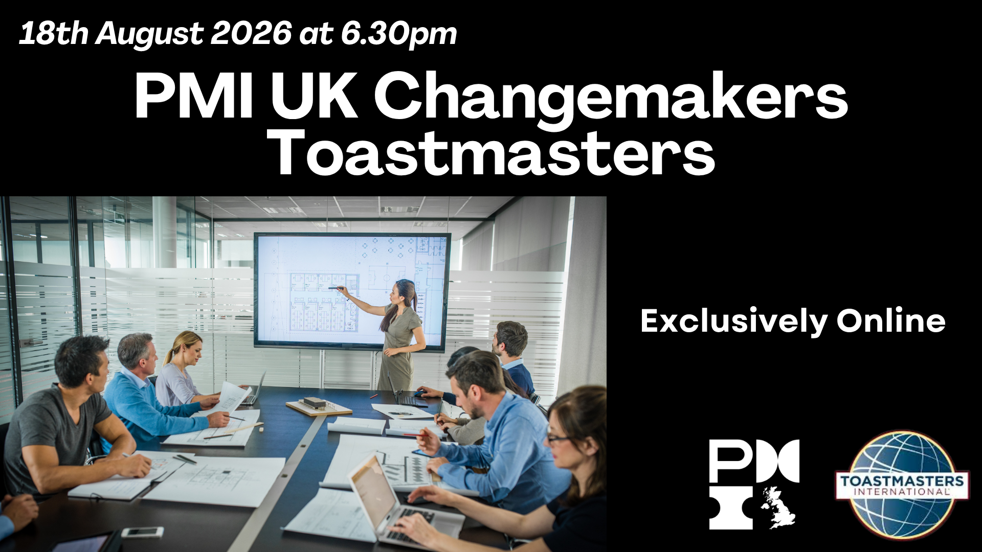 PMI UK Changemakers Toastmasters. 18th August 2026