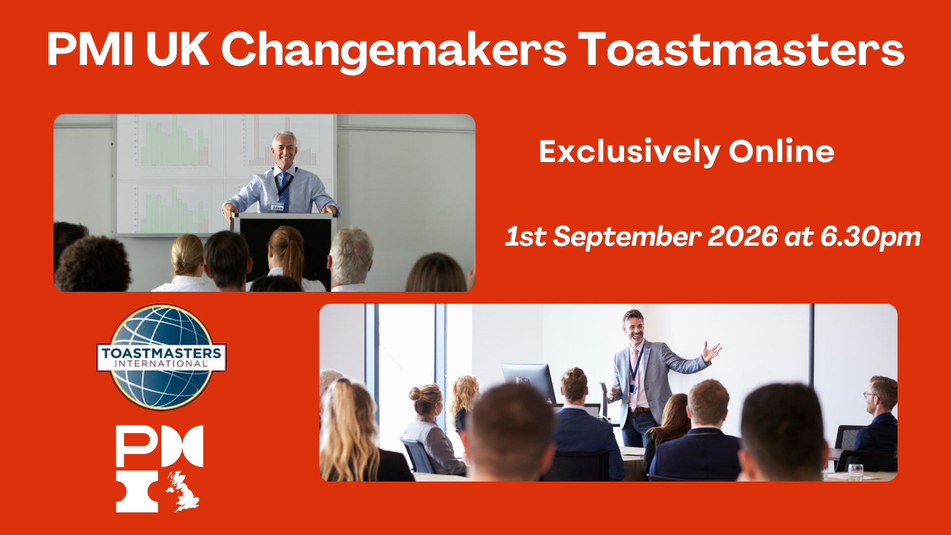 PMI UK Changemakers Toastmasters. 1st September 2026